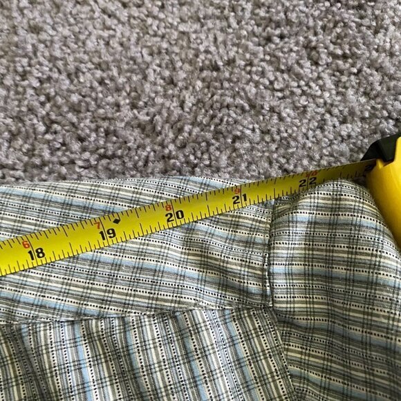 REI UPF 50+ Button Up Shirt Green Plaid Roll Tab Sleeves Outdoors Hiking XL - Picture 12 of 12